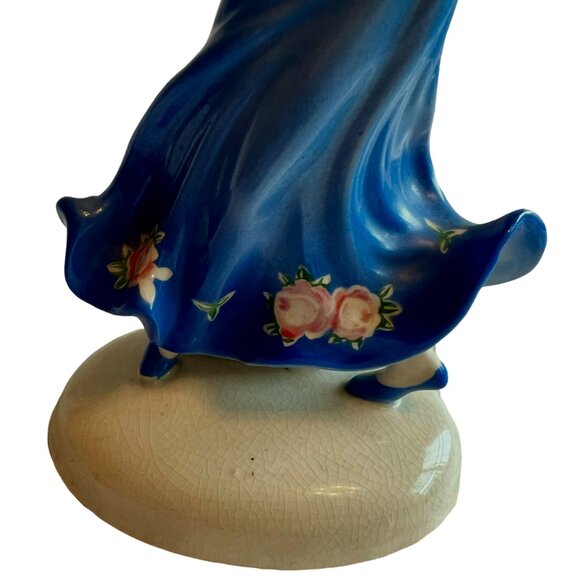 the blue lady porcelain figure - Picture 4 of 6